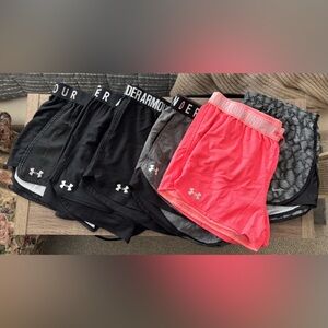 Under Armour Black and Pink Athletic Shorts Collection